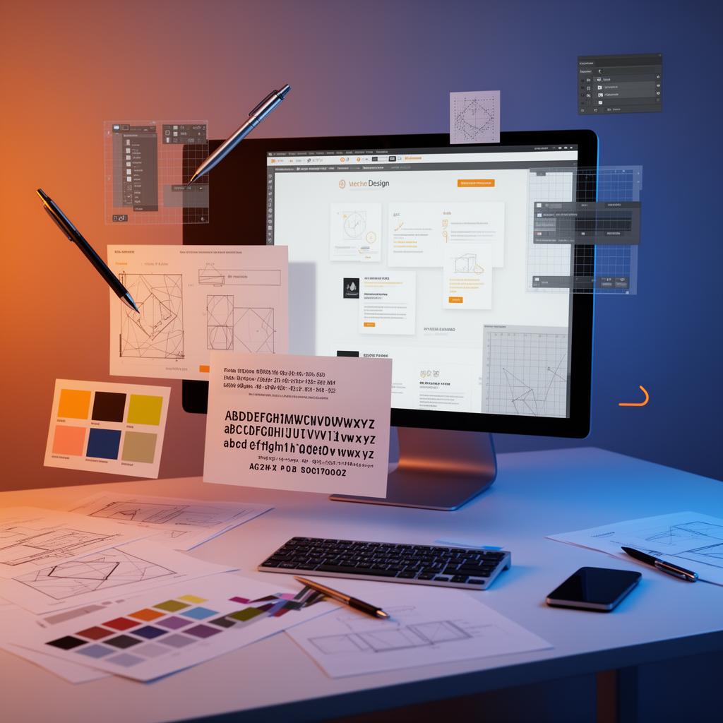 Web design process from wireframe to finished website