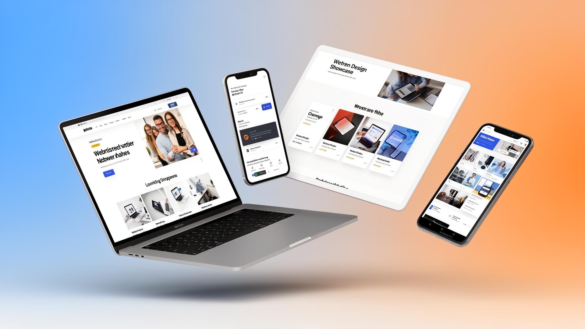 Collection of modern websites displayed across multiple devices